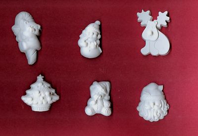 Medium Christmas assortment (rndr) plaster of Paris painting project. Set of 12!