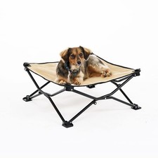 On the Go Cooling Elevated Dog Bed Portable for Travel Camping Collapsible ...