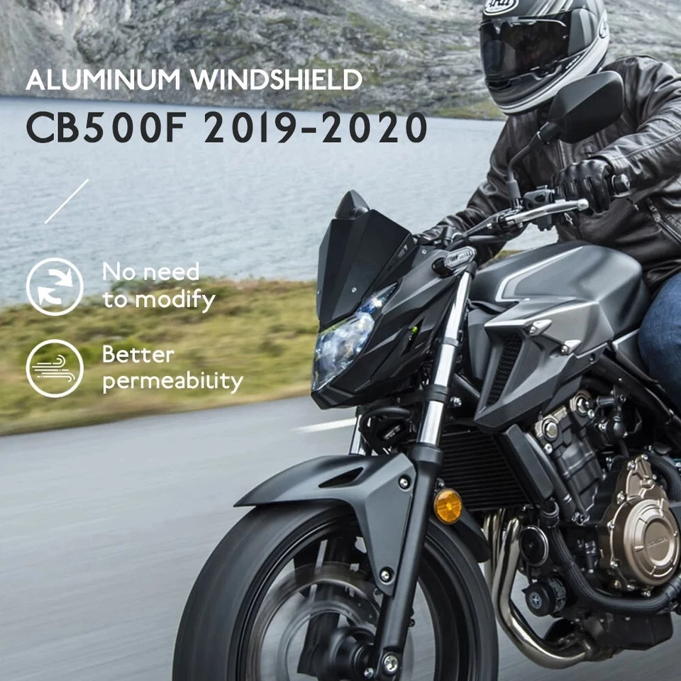 Windscreen Windshield Deflector For HONDA CB500F CB 500 F 2019 - 2020 - Image 3 of 4