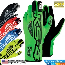 OMP - KS-4 Karting Gloves | Go Kart Racing Gloves | Youth & Adult Sizes