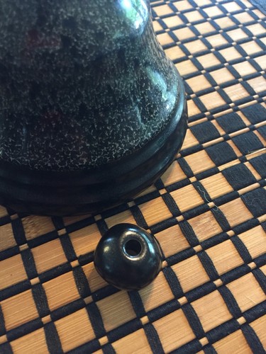 Studio Pottery Signed By james reno studio pottery oil lamp black gray - Picture 6 of 10