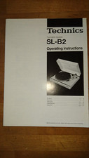 Technics SL-B2  Bedienungsanleitung Operating Instuctions Manual