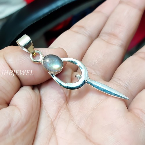 Labradorit Blau Edelstein 925 Sterling Silber Anhänger Große Auswahl Schmuck - Bild 3 von 6