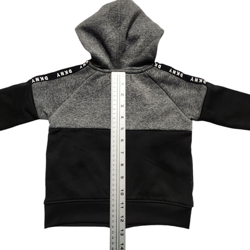DKNY Baby Toddler Black Gray Sweatsuit Full Zip Hoodie 2T - Picture 3 of 9