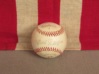 Vintage MacGregor Leather early Official 97 League Baseball Red