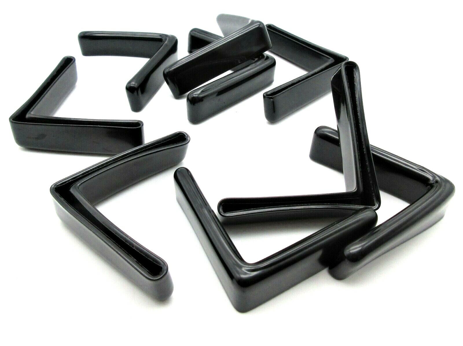 2” Angle Iron End Caps PVC Shelving Feet Fits 1/8" thick Metal 90 deg