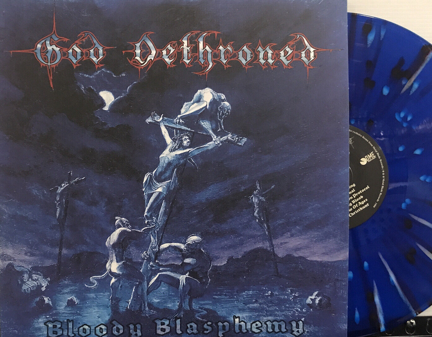 God Dethroned - Bloody Blasphemy LP 2023 Cosmic Key – CKC090 [Blue Splatter] *NL
