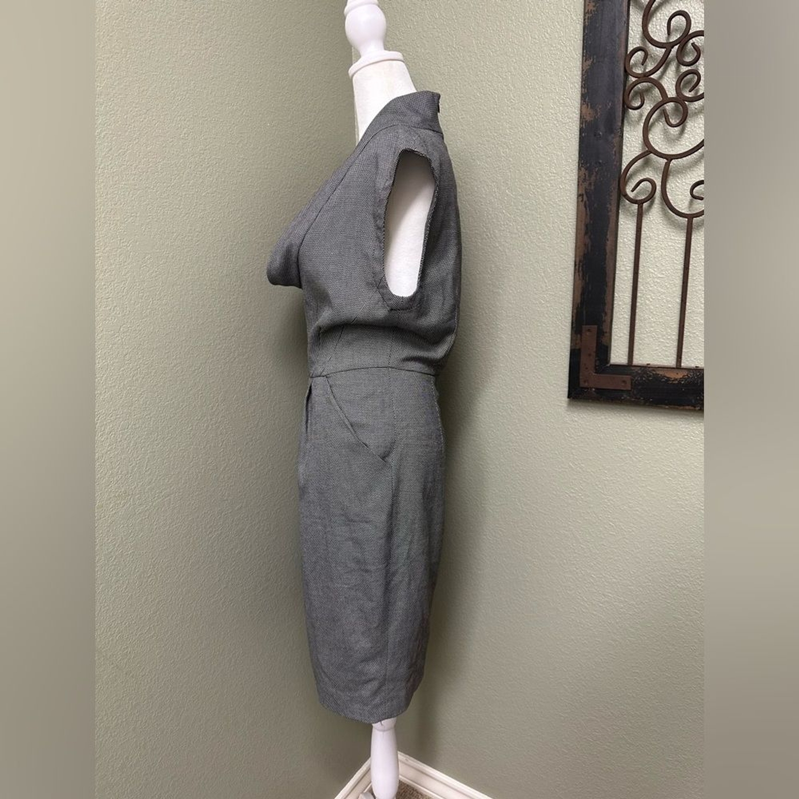 Zara Basic low cowl neck side pockets back zipper… - image 2