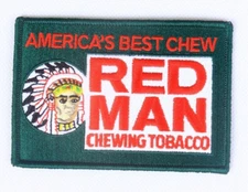 Red Man Chewing Tobacco Embroidered Tactical Morale Patch Hook & Loop USA Seller