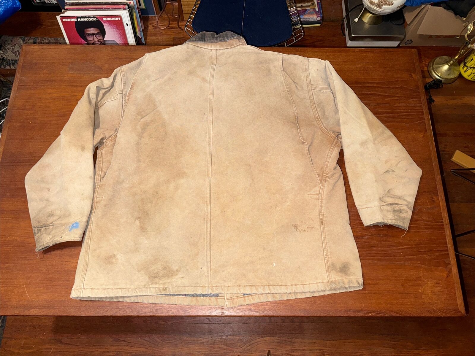 Vintage Carhartt Jacket Mens 3XL Quilt Lined Tan … - image 12