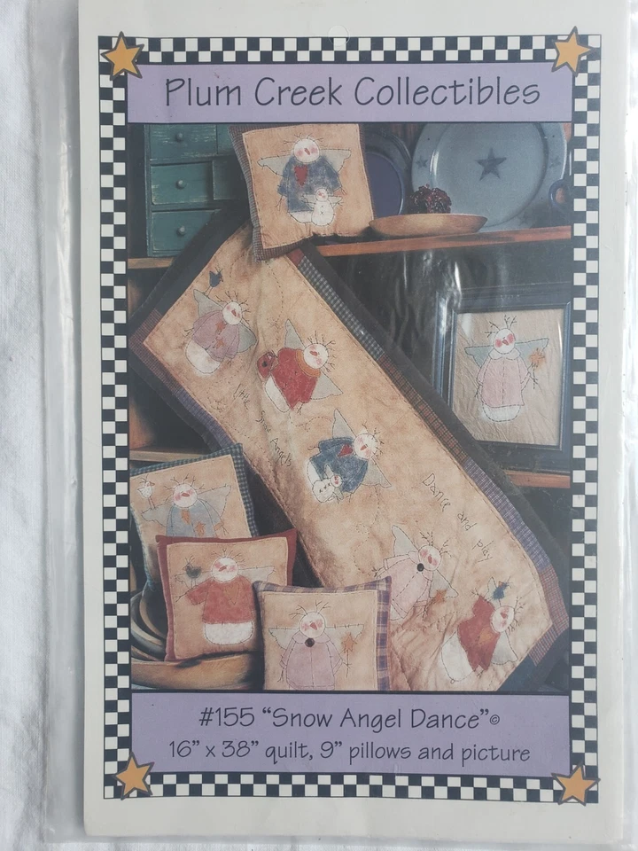 Lot of 2 Embroidery Patterns Snowmen and Angel gift Tags - Image 2 of 4