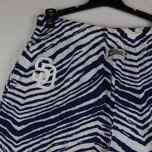 NEW San Diego Padres ZUBAZ Navy White Vintage Style Zebra Pants S, M, L, XL, XXL - Picture 2 of 12