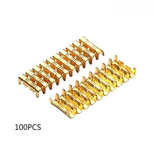 200x Crimp Kabelverbinder Klemme unisoliert blank Messing Stoßverbinder Auto Car - Bild 12 von 16