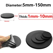 Rubber Solid Discs Flat Round Pad Seal Cushioning Diameter 5-150mm Thick 1-10mm