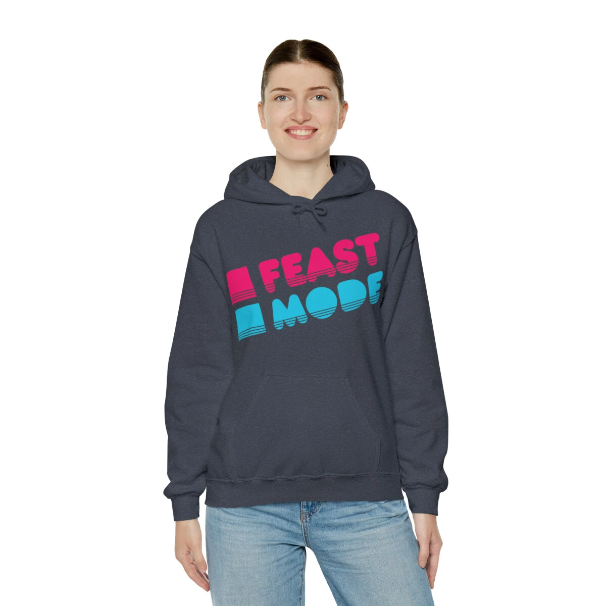 Retro Feast Mode Thanksgiving Graphic Hoodie