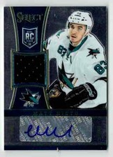 2013-14 SELECT MATT NIETO ROOKIE AUTO JERSEY 1 COLOR 175/199 SAN JOSE SHARKS