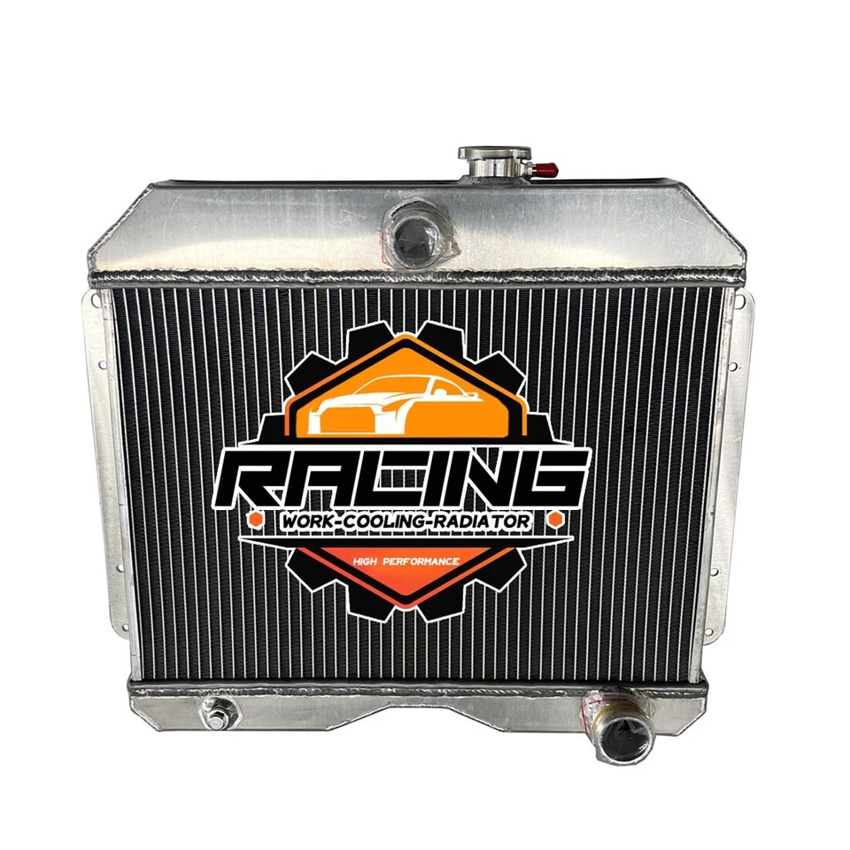 Radiador de aluminio para Jeep Truck Willys Chevy 1949-1964 cambio de motor 1950 1951 52 Foto 2 de 4