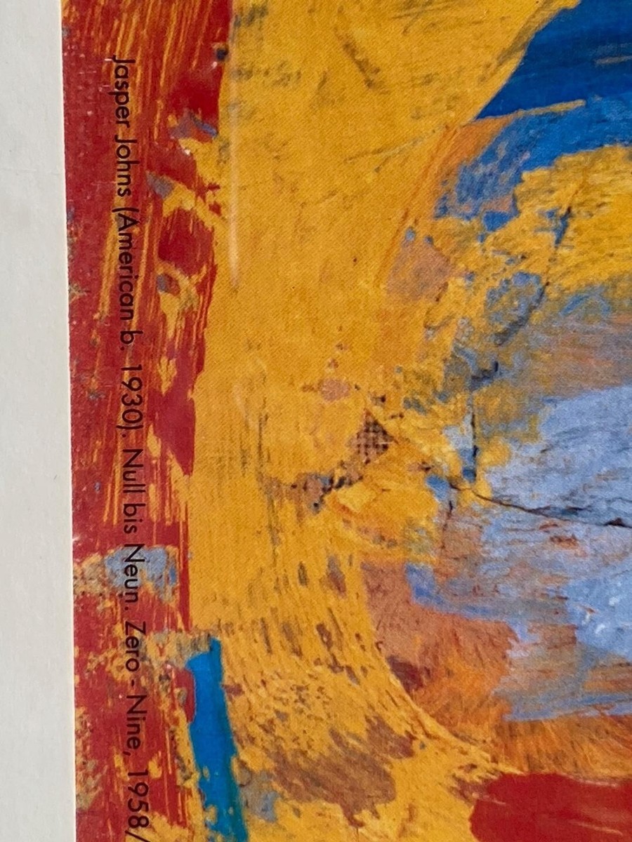Jasper Johns - Zero Nine Wax on the newspaper on canvas Poster