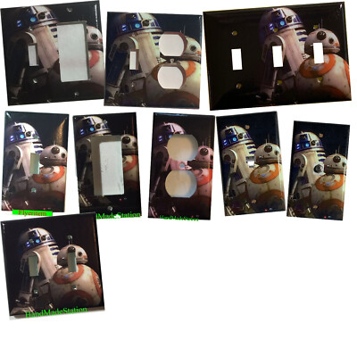 Star Wars BB8 BB-8 R2D2 Robot Light Switch Power Outlet wall Plate Cover decor