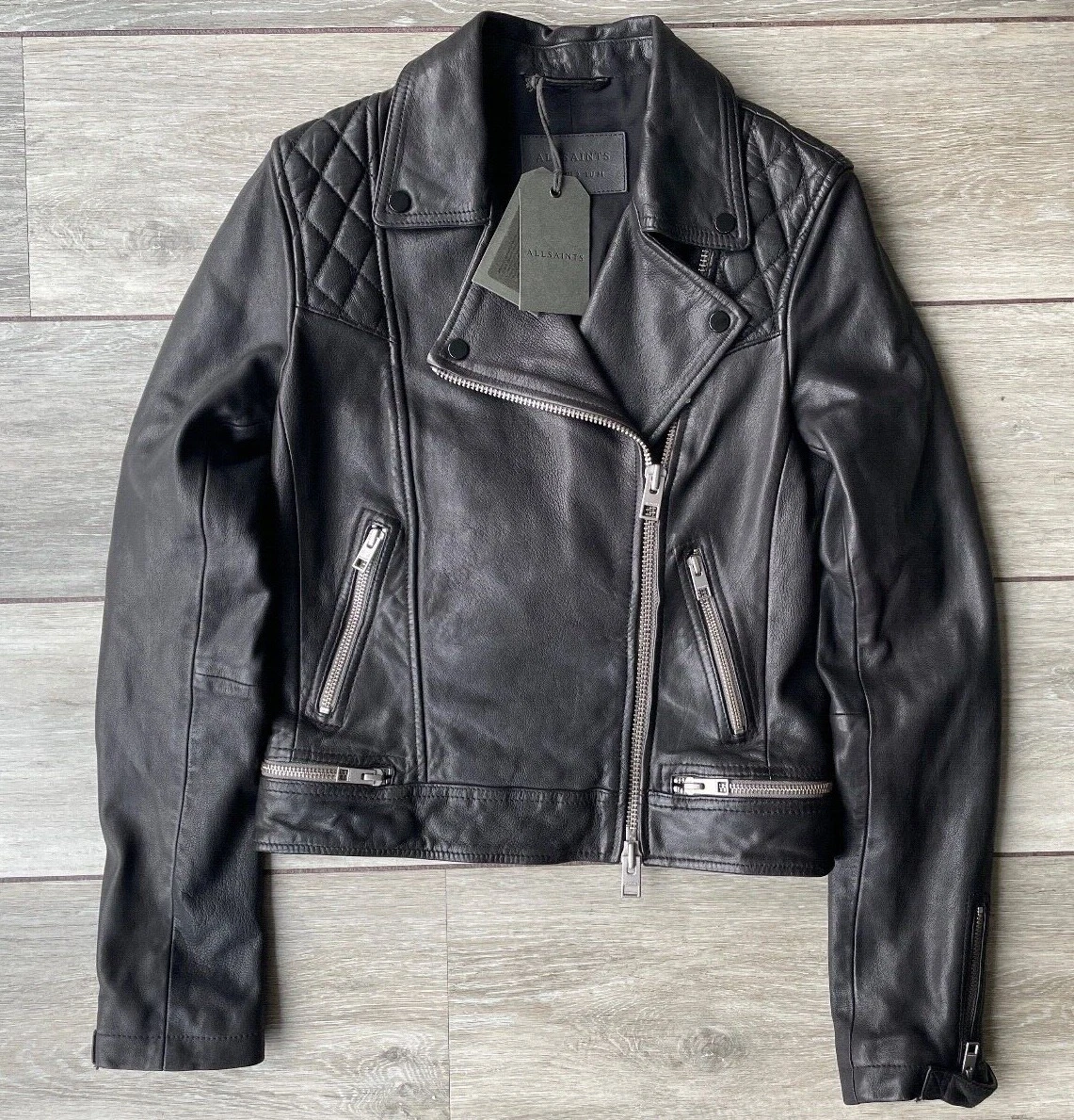 All saints womens hot sale conroy leather jacket review
