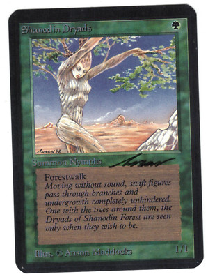  Magic-Style  MTG - Shanodin Dryads - Signed by Anson Maddocks - ALPHA - NM/NM-
