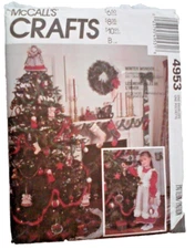 McCalls Crafts Pattern 4953 Winter Wonder Christmas Decorations Envelope Damage