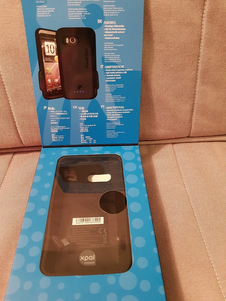 Funda Batería PowerSkin para HTC Thunderbolt, Negra Foto 3 de 3