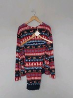 Chelsea Peers Sausage Dog Print Christmas Pyjamas S- 24 Black Womens Lounge BNWT