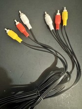 AV TV Cable Triplets RCA Phono Male Plug Cable 3 RCA Male to 3 RCA Male 7 Ft