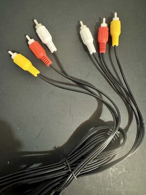 AV TV Cable Triplets RCA Phono Male Plug Cable 3 RCA Male to 3 RCA Male 7 Ft
