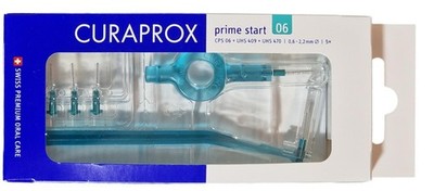 Curaprox Prime Plus Starter Set - 5x CPS06 türkis Interdentalbürsten  2 Halter