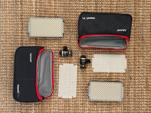 Kit 2x Aputure Amaran AL-F7 On-Camera Variable Color LED Lights (3200 to 9500K)