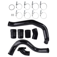 Turbo Intercooler Pipe & Intake Elbow Kit  For Ford F-250  F-350  F-450 Black