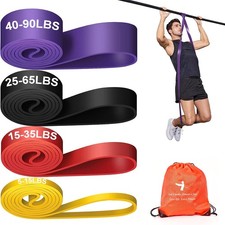 Pull Up Assistance Bands Set 5 LBS - 230 LBS, Long Resistance Bands for Pull Ups
