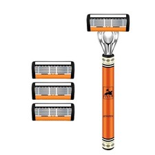 6-layer Mens Safety Razor Set Sharp Stainless Steel Shaver Replaceable Blades