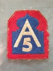 US Army 5th Army Patch 1940s WW2
