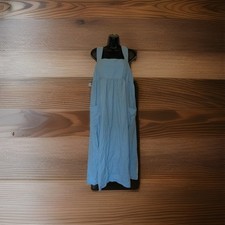 Madewell Seamed Squareneck Midi Dress Blue Nwt 14 NL442  E1