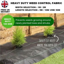 Heavy Duty Weed Control Fabric Ground Cover Membrane Sheet Garden Mat Landscape