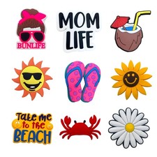 RZM Charms for Bogg Bag, Decorative Rubber Beach Tote Small, 9 pcs
