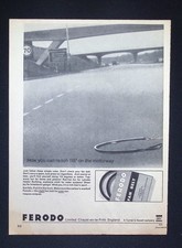 Original Anzeige von 1968 - Ferodo Keilriemen - "Wie man 115° auf der Autobahn erreicht