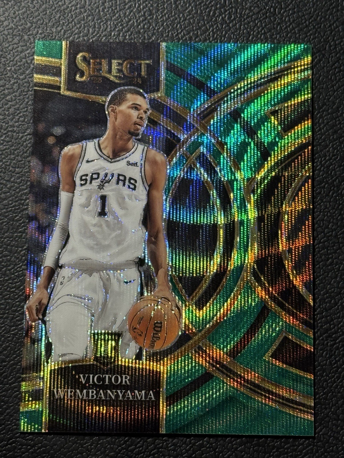 2023 Panini Select VICTOR WEMBANYAMA Green Wave /50 Spurs ROOKIE #121