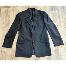 Hart Schaffner Marx Mens Blazer Jacket Sport Coat Charcoal Gray Dillard's 40R