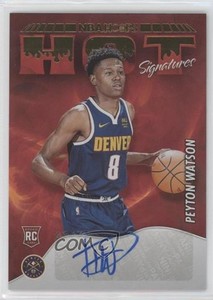 2022-23 Panini NBA Hoops Hot Signatures Rookies Peyton Watson #HSR-PYW Auto RC