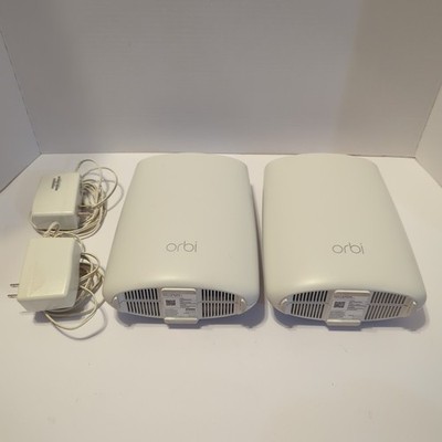 Used Netgear Orbi RBR50v2 Router and RBS50v2 Satellite Bundle + Power Supply