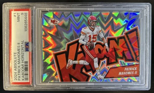 2024 Absolute Patrick Mahomes II Kaboom Horizontal SSP #1 Chiefs PSA 9