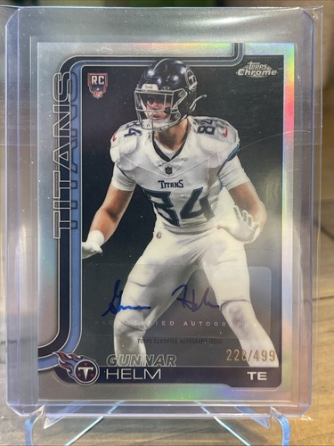 2025 Topps Chrome - Rookie Refractor Autographs Gunnar Helm #RA-GH (AU, RC) /499
