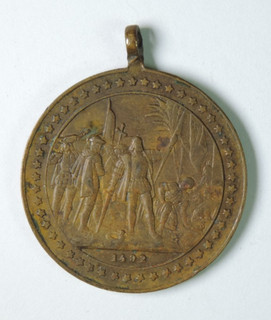 1893 Columbian Exposition Worlds Fair Chicago Christopher Columbus Landing Medal