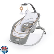 Ingenuity Boutique Collection Plush Modern Baby Rocker and Stationary Seat wi