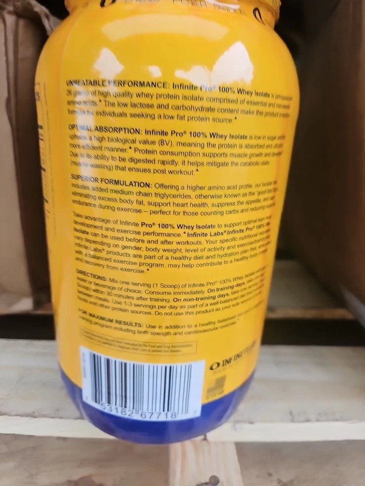 Infinite Labs INFINITE PRO 100% WHEY ISOLATE 2LB baunilha. 04/2027 - Imagem 3 de 4