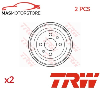 BREMSTROMMEL HINTEN TRW DB4013 2PCS P FÜR YUGO TEMPO,511 513,311 411,SANA